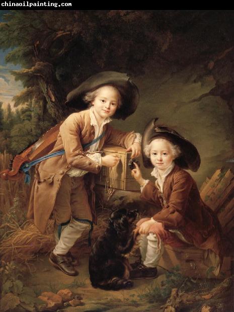 Francois-Hubert Drouais The Comte and chevalier de choiseul as savoyards