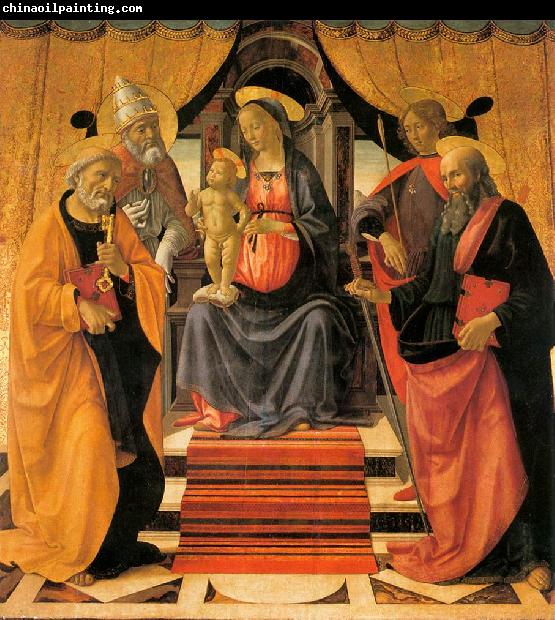 GHIRLANDAIO, Domenico Madonna and Child Enthroned with Saints