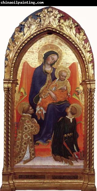 Gentile da Fabriano Madonna and child,with sts.lawrence and julian