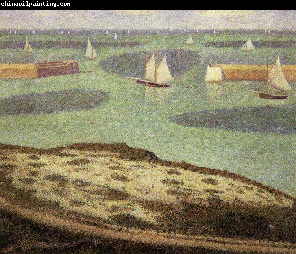 Georges Seurat Port-en-Bessin,Entrance to the Harbor