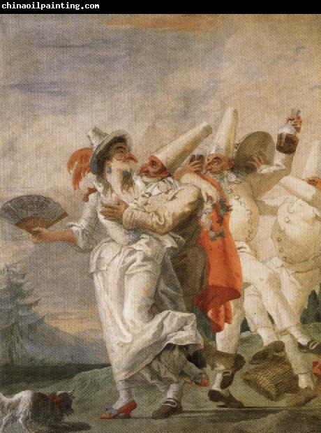 Giambattista Tiepolo Pulcinella in Love