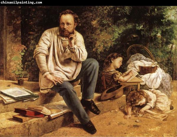 Gustave Courbet Pierre-joseph Prud'hon and His Children