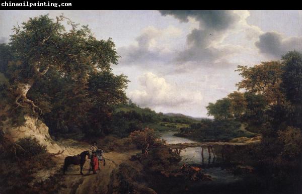 Jacob van Ruisdael Landscape with a footbridge