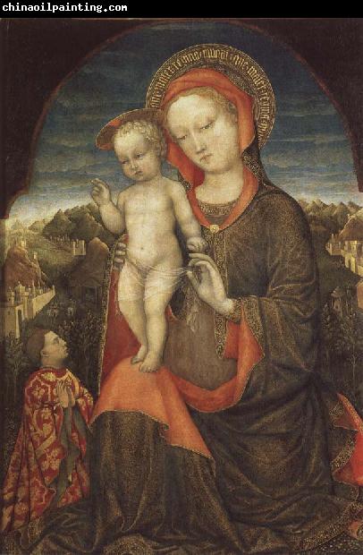 Jacopo Bellini Madonna and Child Adored by Lionello d'Este