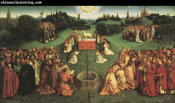 Jan Van Eyck Adoration fo the Mystic Lamb,from the Ghent Altarpiece