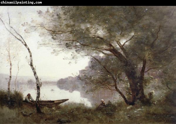 Jean Baptiste Camille  Corot THe boatman of mortefontaine