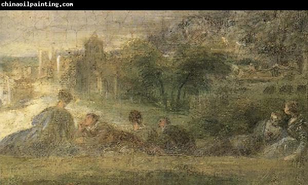 Jean-Antoine Watteau Details of The Music-Party