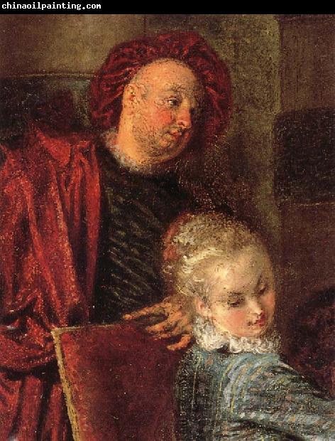 Jean-Antoine Watteau Details of The Music-Party