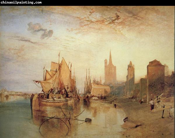 Joseph Mallord William Turner Cologne:The arrival of a packet-boat:evening