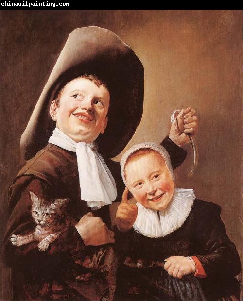 Judith leyster A Boy and a Girl with a Cat and an Eel