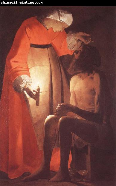 LA TOUR, Georges de Job Mocked by his Wife