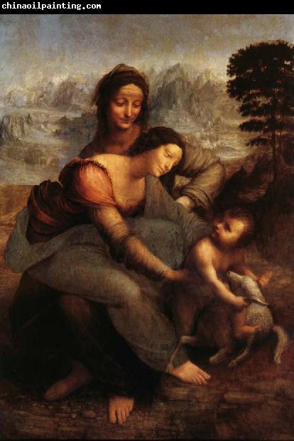 LEONARDO da Vinci La Vierge,l'Enfant Jesus et sainte Anne