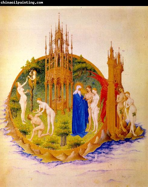 LIMBOURG brothers The Fall and the Expulsion from Paradise