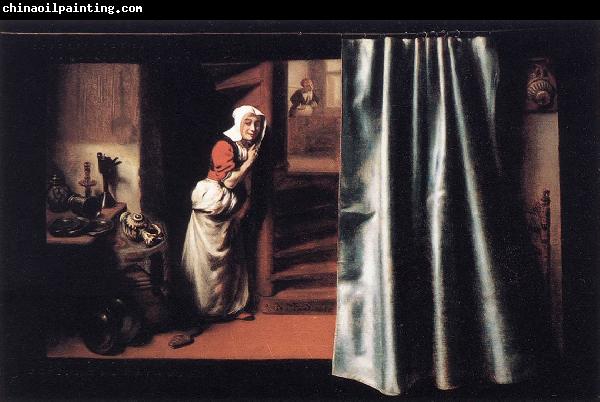 MAES, Nicolaes Eavesdropper with a Scolding Woman