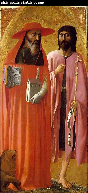 MASACCIO St Jerome and St John the Baptist