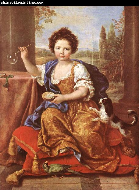 MIGNARD, Pierre Girl Blowing Soap Bubbles