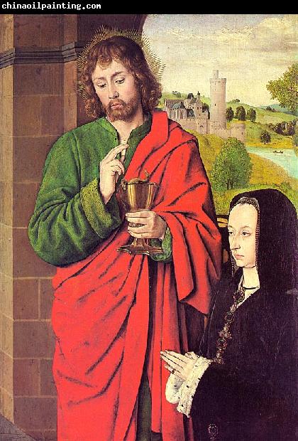 Master of Moulins Anne of France presented by Saint John the Evangelist