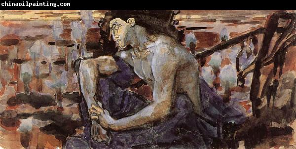 Mikhail Vrubel The Seated Demon