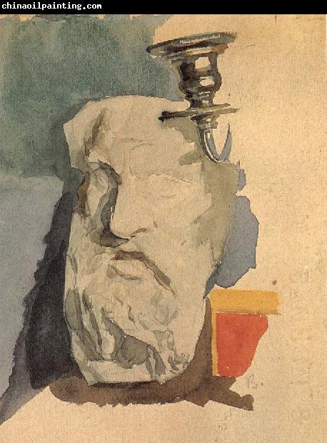 Mikhail Vrubel Still life with a Plaster mask and a sconce