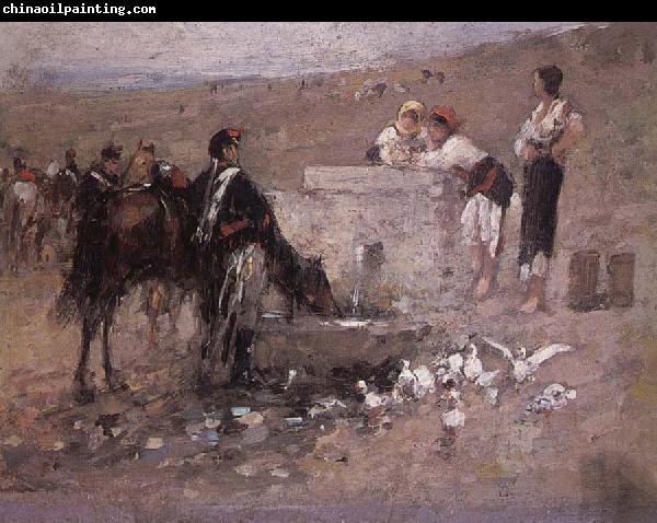 Nicolae Grigorescu Girls and Young Men by the Well