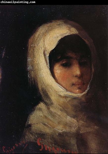 Nicolae Grigorescu Girl with White Veil