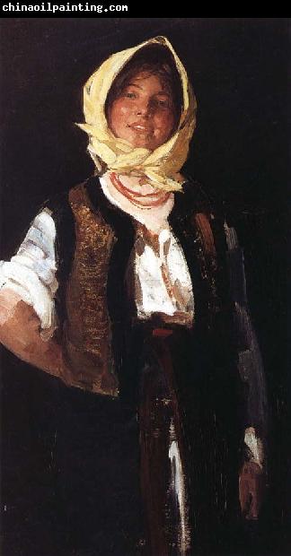 Nicolae Grigorescu Cheerful young Peasant