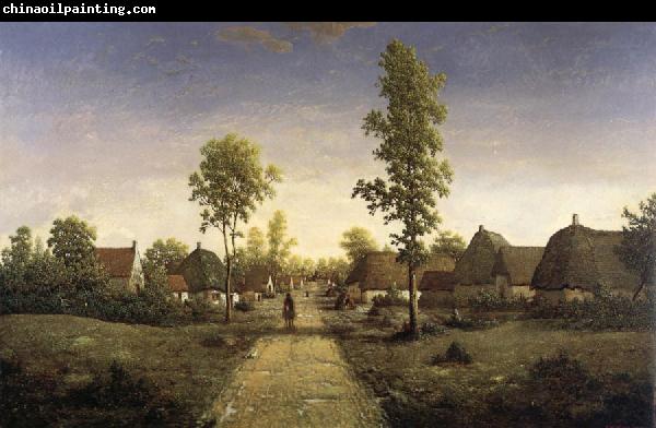 Pierre etienne theodore rousseau The village of becquigny