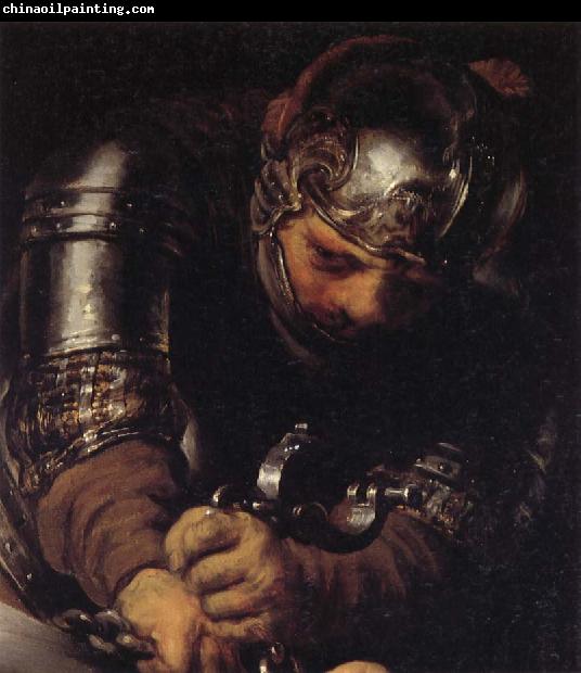 Rembrandt van rijn Details of the Blinding of Samson