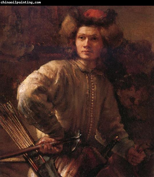 Rembrandt van rijn Details of The Polish rider