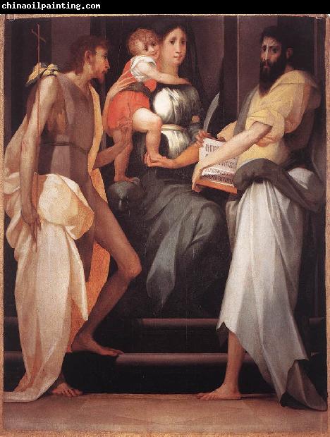 Rosso Fiorentino Madonna Enthroned between Two Saints