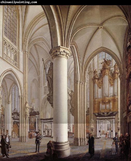 Vervloet Francois Interieur de la cathedrale Saint-Rombaut a Malines