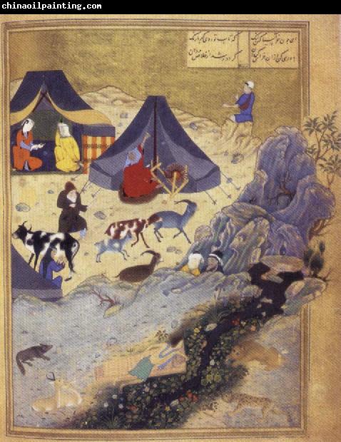 unknow artist The Death of Majnun on Layla's Grave,from the khamsa by Nazami