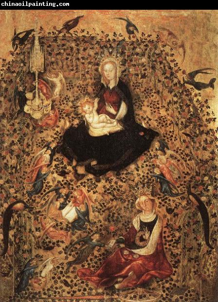 unknow artist Madonna with Angels in a Rose Garden