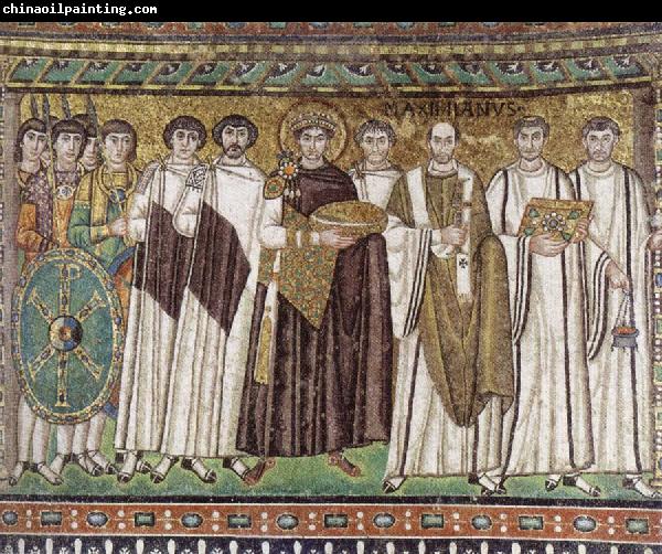 unknow artist The Emperor justinian and his Court