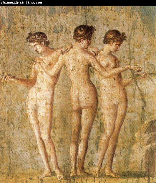 unknow artist Three Graces,from Pompeii