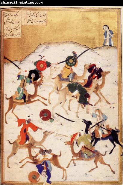 unknow artist Battle Between Soldiers Riding Camels