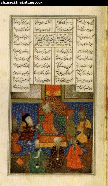 unknow artist Iskander Meets with the Sages,from the Khamsa of Nizami