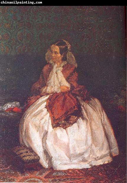 Adolph von Menzel Portrait of Frau Maercker