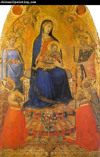 Ambrogio Lorenzetti Madonna and Child Enthroned with Angels and Saints