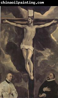 El Greco Christ on the Cross Adored by Two Donors (mk05)