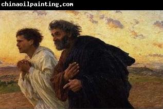 Eugene Burnand The Disciples Peter and John Running to the Sepulchre on the Morning of the Resurrection, c.1898