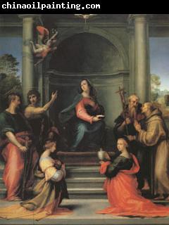 Fra Bartolommeo The Annunciation with Saints Margaret Mary Magdalen Paul John the Baptist Jerome and Francis (mk05)