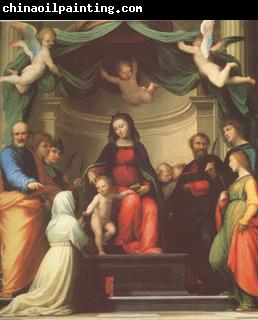 Fra Bartolommeo The Mystic Marriage of st Catherine of Siena,with Eight Saints (mk05)