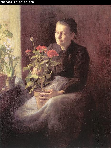 Lord, Caroline A. Woman with Geraniums