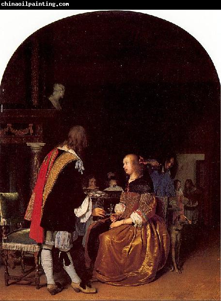 MIERIS, Frans van, the Elder Refreshment with Oysters