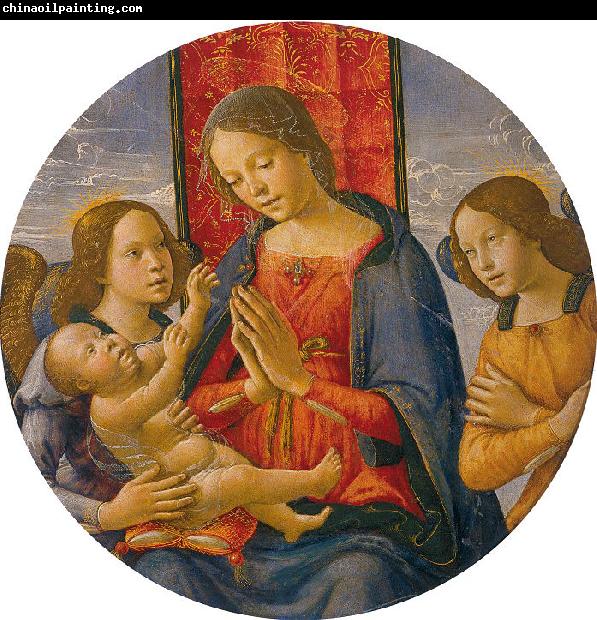 Mainardi, Sebastiano Virgin Adoring the Child with Two Angels