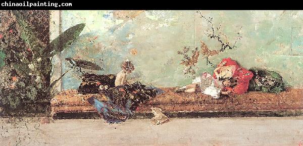 Marsal, Mariano Fortuny y The Artist's Children in the Japanese Salon