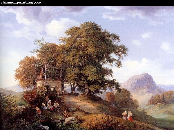 Oehme, Ernst Ferdinand An Autumn Afternoon near Bilin in Bohemia