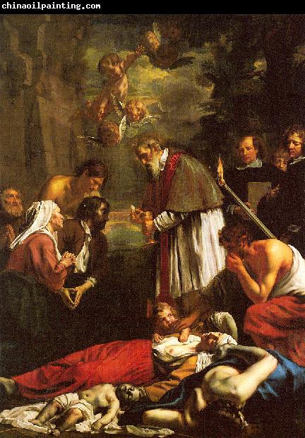 Oost, Jacob van the Younger St. Macaire of Ghent Tending the Plague-Stricken