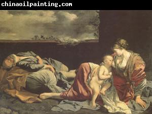 Orazio Gentileschi THe Rest on the Flight into Egypt (mk05)